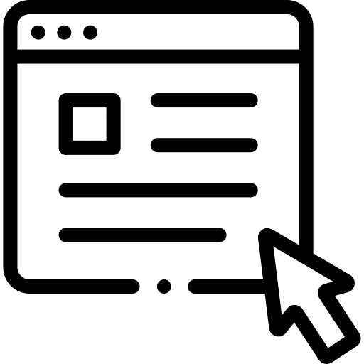 Browser interface content browser icon