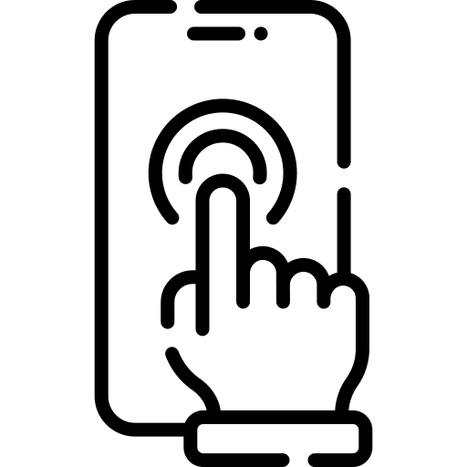 Touch screen cellphone smartphone technology icon Touch screen cellphone smartphone technology icon