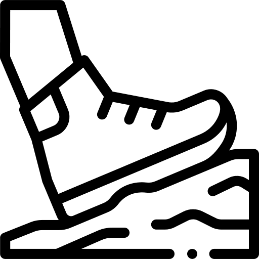 Hiking walking shoes hobbies and free time icon