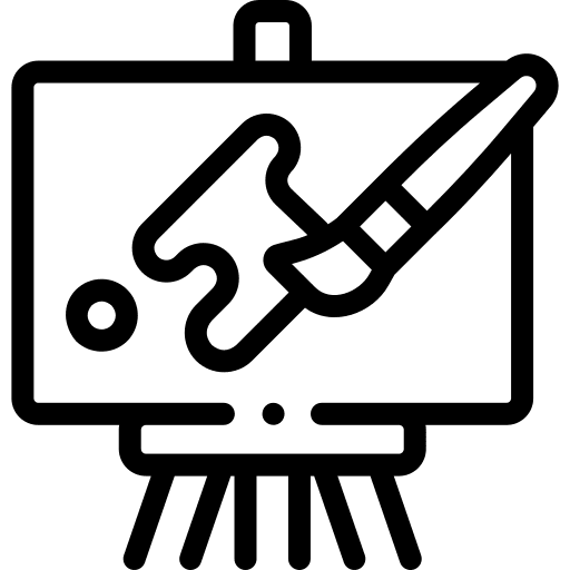 Painting hobbies art and design paint brush icon Painting hobbies art and design paint brush icon