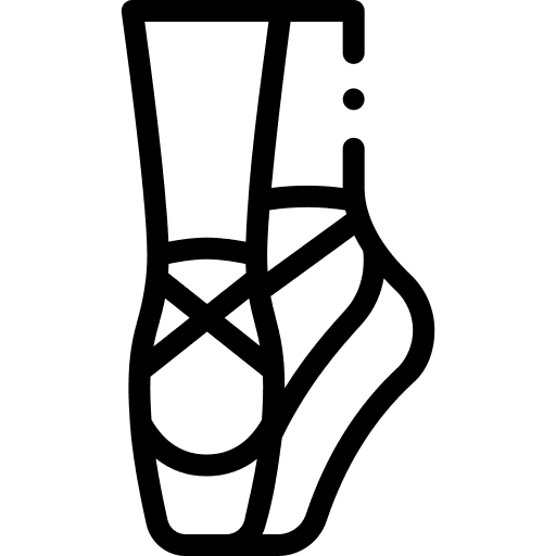 Ballet dancing feet sports icon Ballet dancing feet sports icon