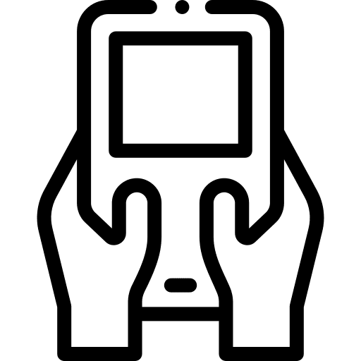 Video game gaming console joystick hand icon Video game gaming console joystick hand icon