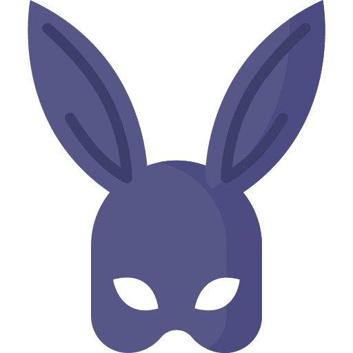 Mask rabbit mask party costume party icon Mask rabbit mask party costume party icon