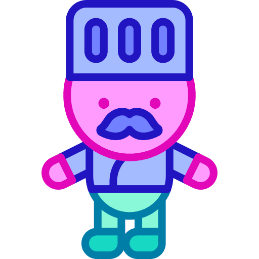 Chef moustache male chef kitchen icon