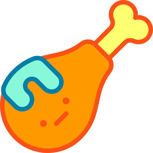 Fried chicken sauce fried chicken junk food icon