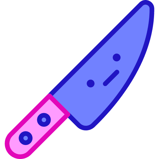 Knife food and restaurant kitchen cut icon Knife food and restaurant kitchen cut icon