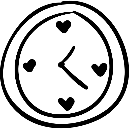 Clock loving time clock icon