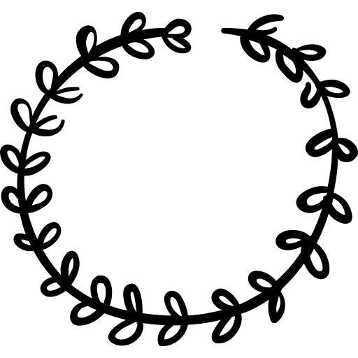 Love wreath garland ornament icon