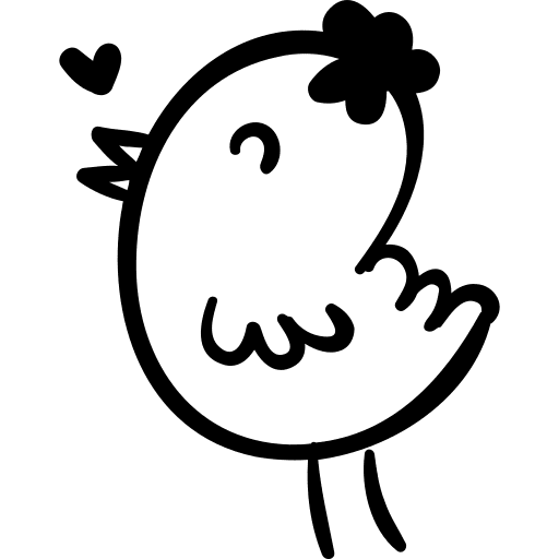 Heart other bird fall in love icon