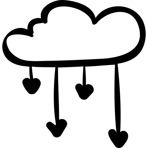 Rain rain hearts raining icon