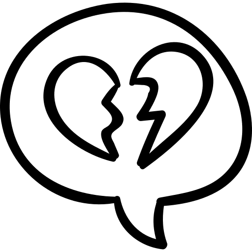 Heartbreak unloved heartbreak break up icon