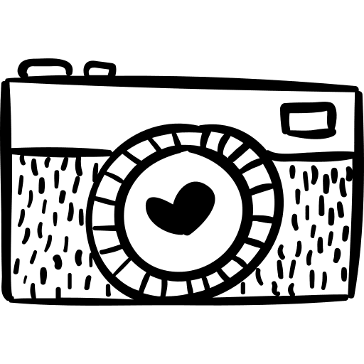 Camera love photography heart icon