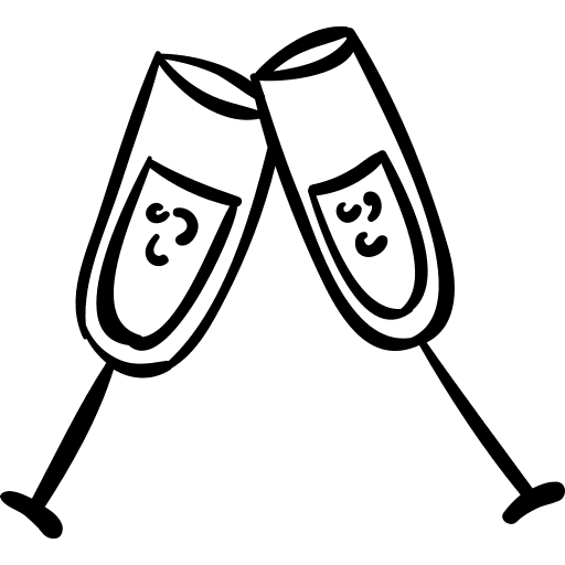 Party celebration alcohol signs icon