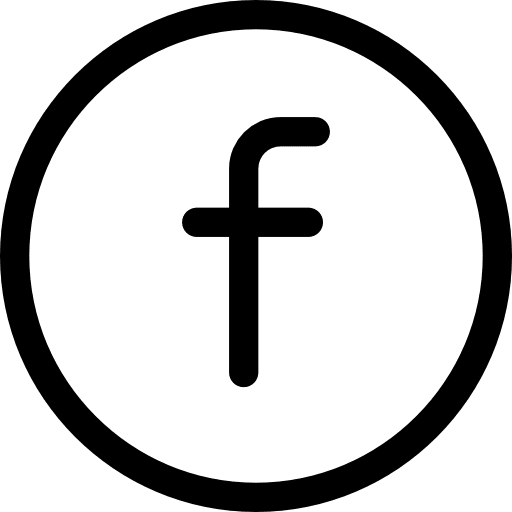 Facebook logo social network circle icon