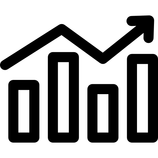 Graphics scale business increase arrow icon