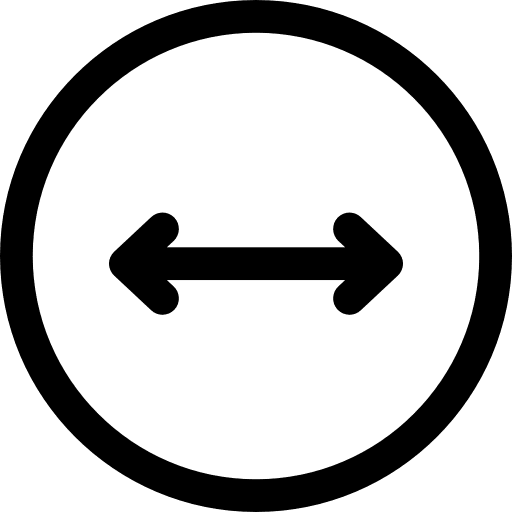 In both directions interface buttons circle icon