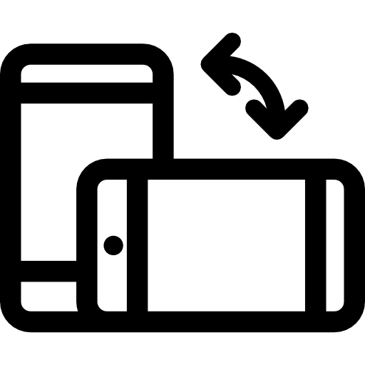 Turn mobile mobile phone touch screen technology icon