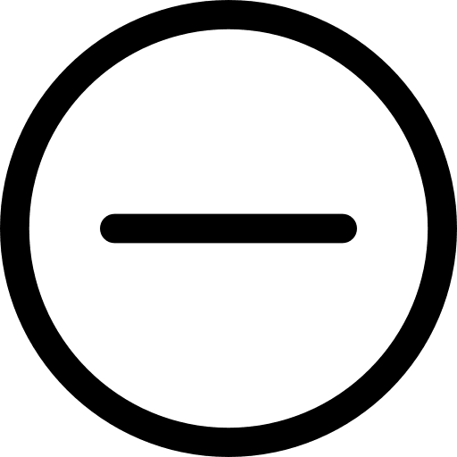 Diminish button shapes subtraction icon