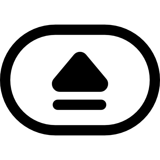 Eject music player video player shapes icon