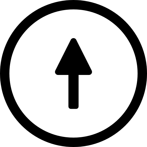 Up arrow direction button orientation icon
