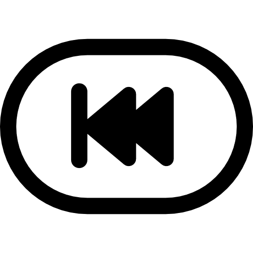 Rewind video player music player multimedia option icon