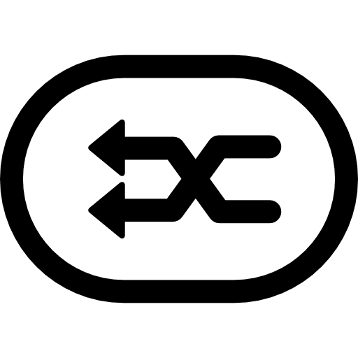 Shuffle video player music player multimedia option icon