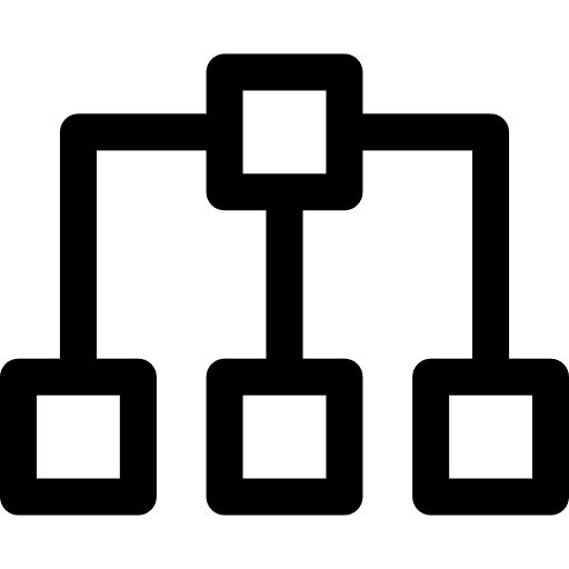 Connected social media network interface icon