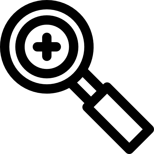 Increase loupe detective zooming icon