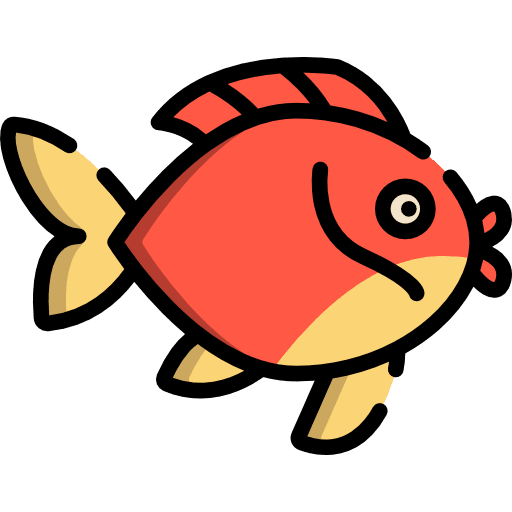 Goldfish aquatic ocean goldfish icon