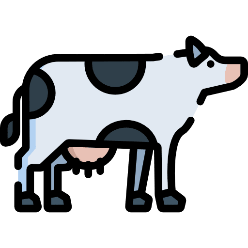 Cow mammal animal milk icon