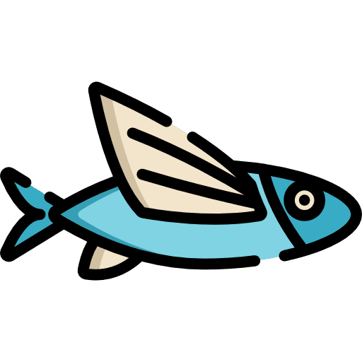 Flying fish animal kingdom dolly fish aquatic icon