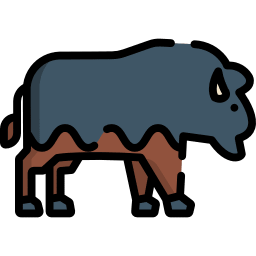 Bison animal zoo bison icon