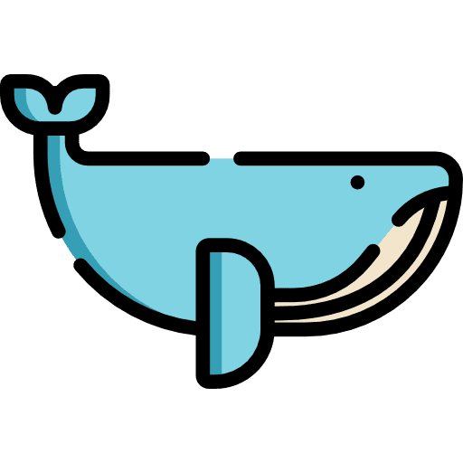 Whale zoo animals animal icon