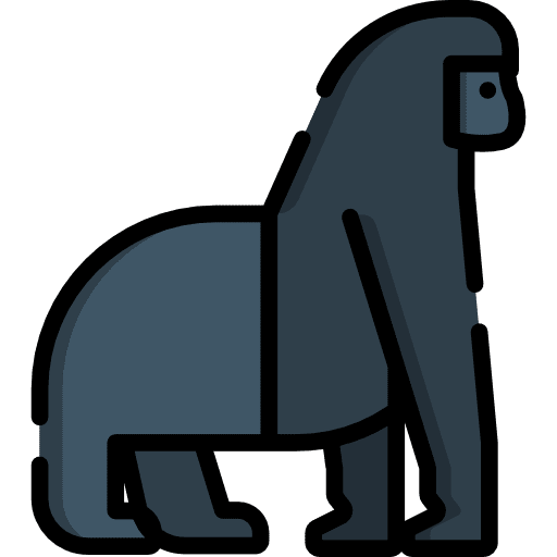 Gorilla gorilla animal kingdom wild life icon