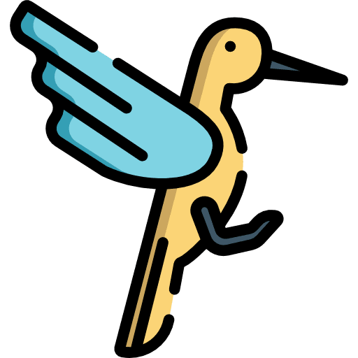 Hummingbird birds side view animal icon