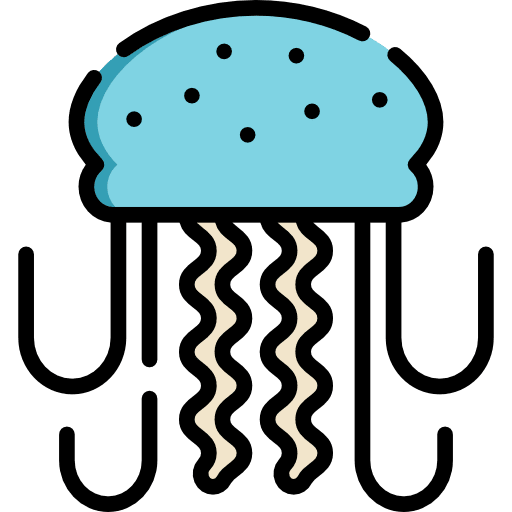 Jellyfish aquatic aquarium sea life icon
