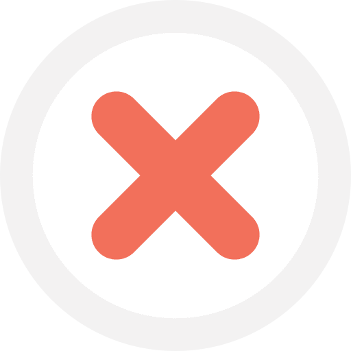 Error close prohibition signaling icon