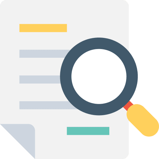 Files business loupe audit icon