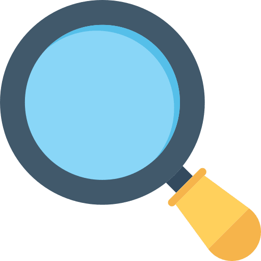 Magnifying glass tools and utensils search loupe icon