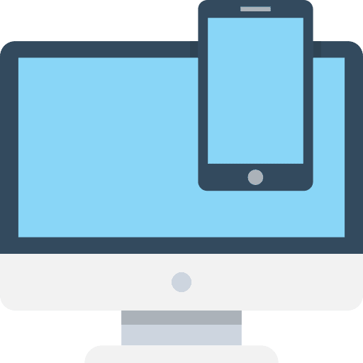 Responsive smartphone marketing technology icon