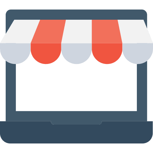 Online shopping laptop commerce online shop icon