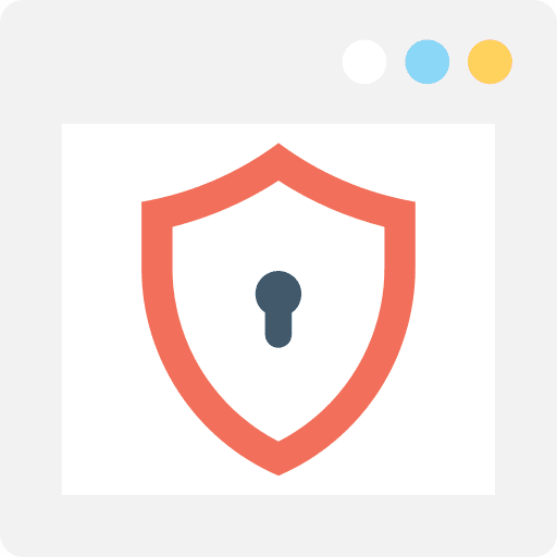 Browser interface browser security icon