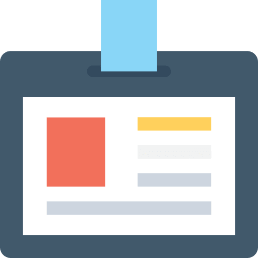 Id card id card business identity icon