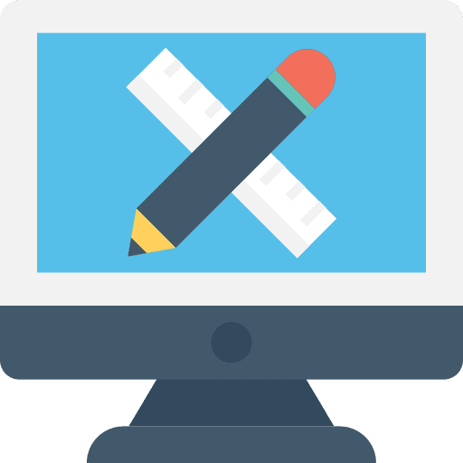 Computer graphic design art and design technology icon