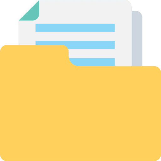 Folder data storage interface files and folders icon
