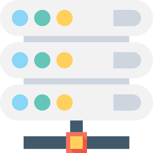 Database server storage hosting icon