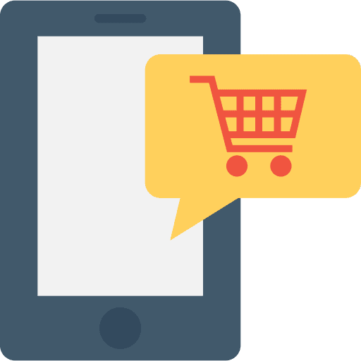 Mobile shopping phone mobile phone technology icon