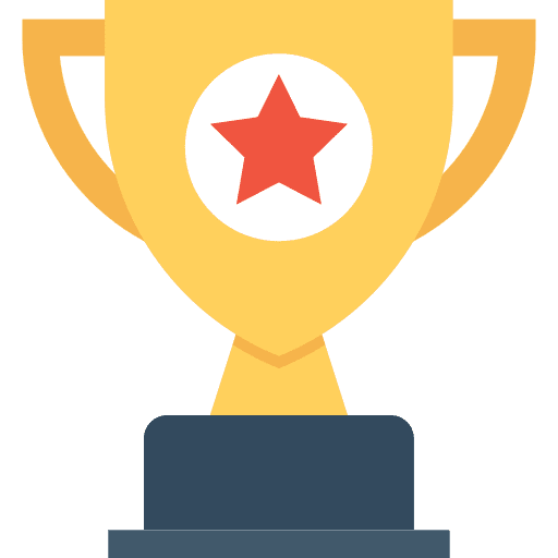 Trophy sports and competition champion winner icon