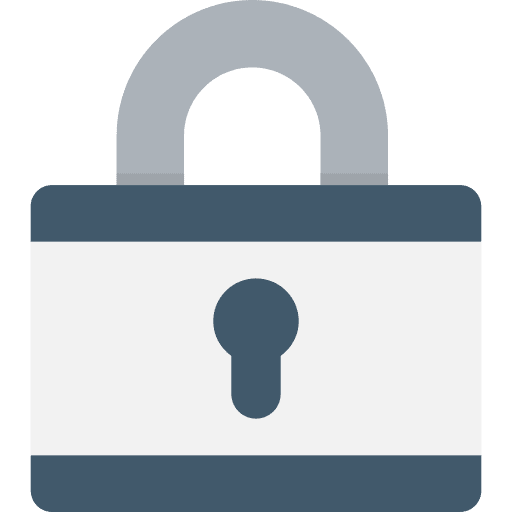 Lock secure locked tools and utensils icon