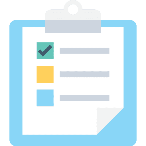 Clipboard checking miscellaneous tools and utensils icon